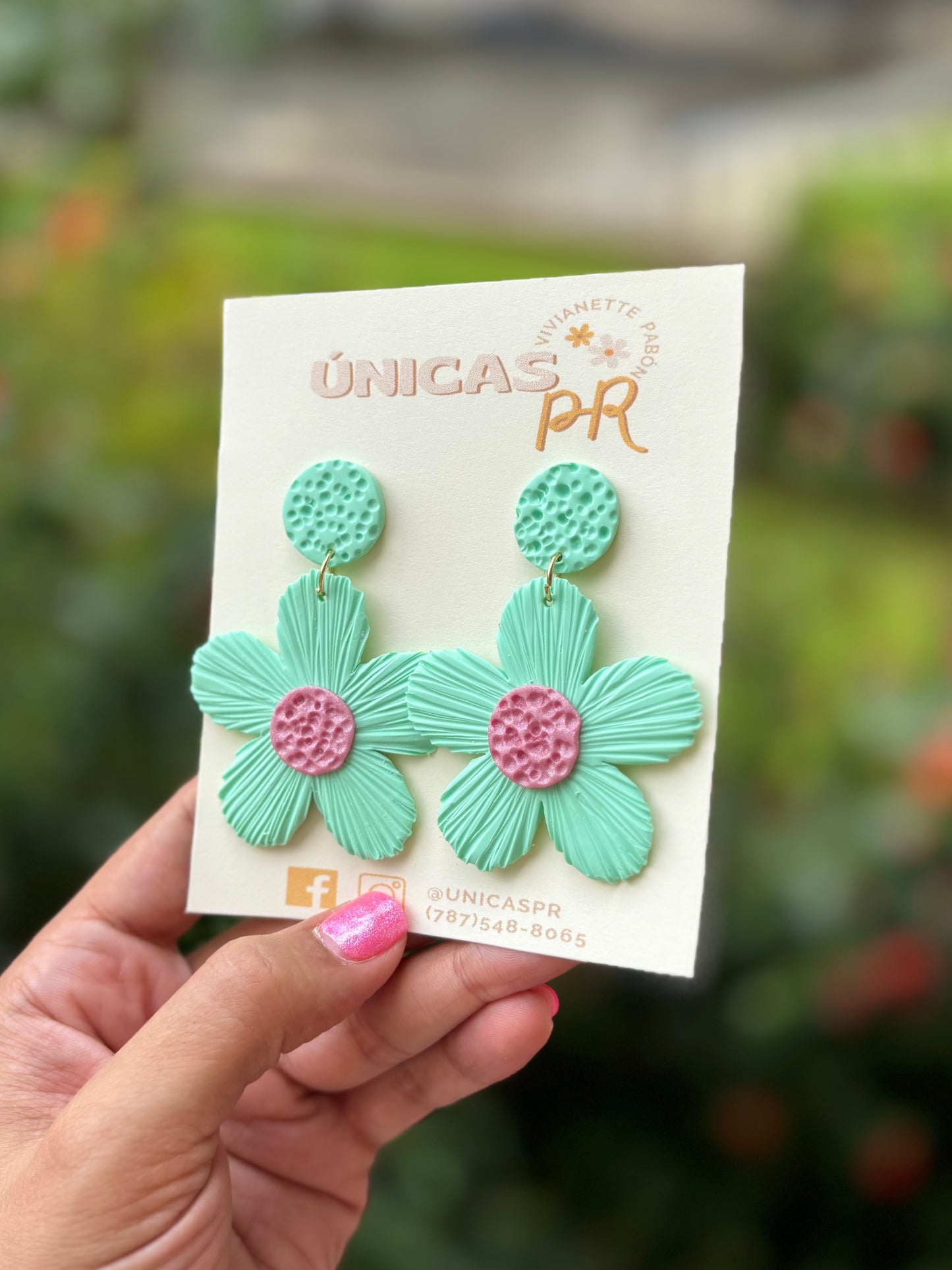 Flor Tropical Turquesa